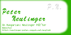 peter neulinger business card